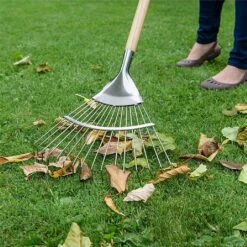 Kent & Stowe Stainless Steel Long Handled Lawn & Leaf Rake 5 Kent & Stowe Stainless Steel Long Handled Lawn & Leaf Rake -Outdoor Garden Care 1002010 2