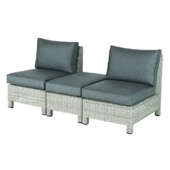Kettler Palma Low Lounge Companion Set - White Wash 5 Kettler Palma Low Lounge Companion Set - White Wash -Outdoor Garden Care 1178091 3