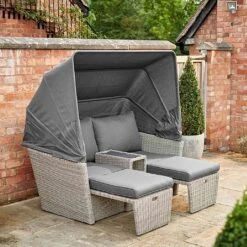 Kettler Palma Daybed - White Wash 8 Kettler Palma Daybed - White Wash -Outdoor Garden Care 1178092 4