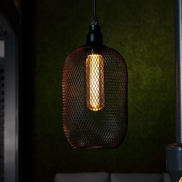 Noma Black Mesh Megan Pendant With Bulb 1 Noma Black Mesh Megan Pendant With Bulb