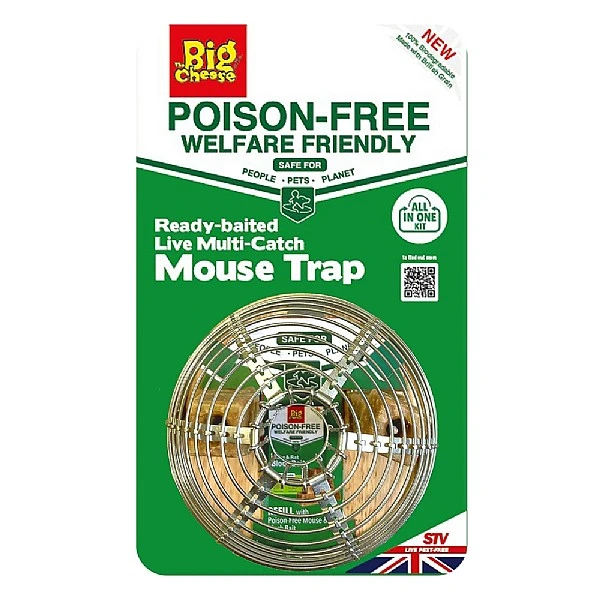 The Big Cheese Ready-Baited Multi-Catch Live Mouse Trap (2 Colours) 1 The Big Cheese Ready-Baited Multi-Catch Live Mouse Trap (2 Colours)