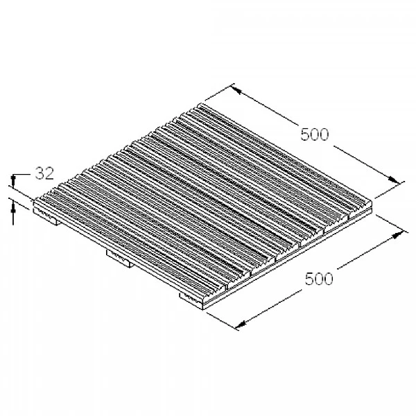Forest Ridged Deck Tile 50 X 50cm 2 Forest Ridged Deck Tile 50 X 50cm - Image 2