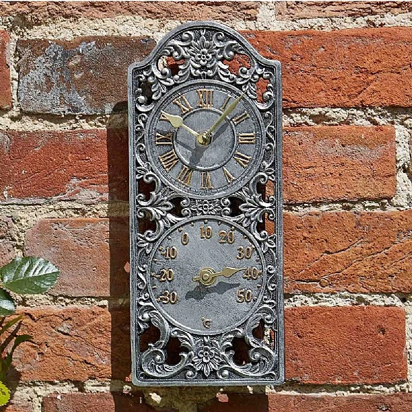 Outside In Westminster Wall Clock & Thermometer 1 Outside In Westminster Wall Clock & Thermometer