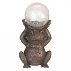 Smart Solar Gazing Frog Statue -Outdoor Garden Care 925289 4