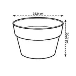 Elho Loft Urban Bowl 35cm Anthricite 7 Elho Loft Urban Bowl 35cm Anthricite -Outdoor Garden Care 933182 4