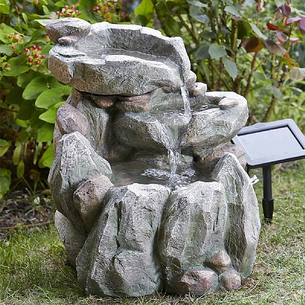 Smart Solar Rock Falls Solar Fountain 1 Smart Solar Rock Falls Solar Fountain