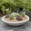 Stewart Garden Varese Low Bowl Planter 60cm - Alpine Grey