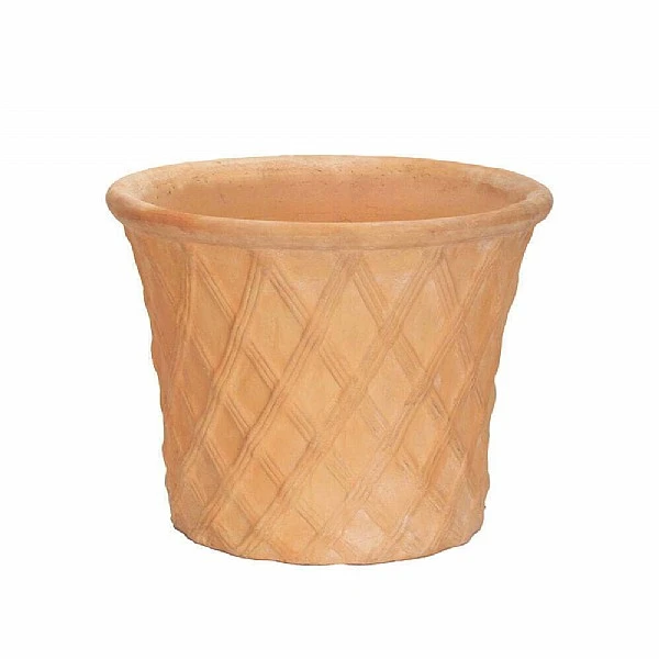 Apta Mekong Terracotta Lattice Cone Planter 1 Apta Mekong Terracotta Lattice Cone Planter
